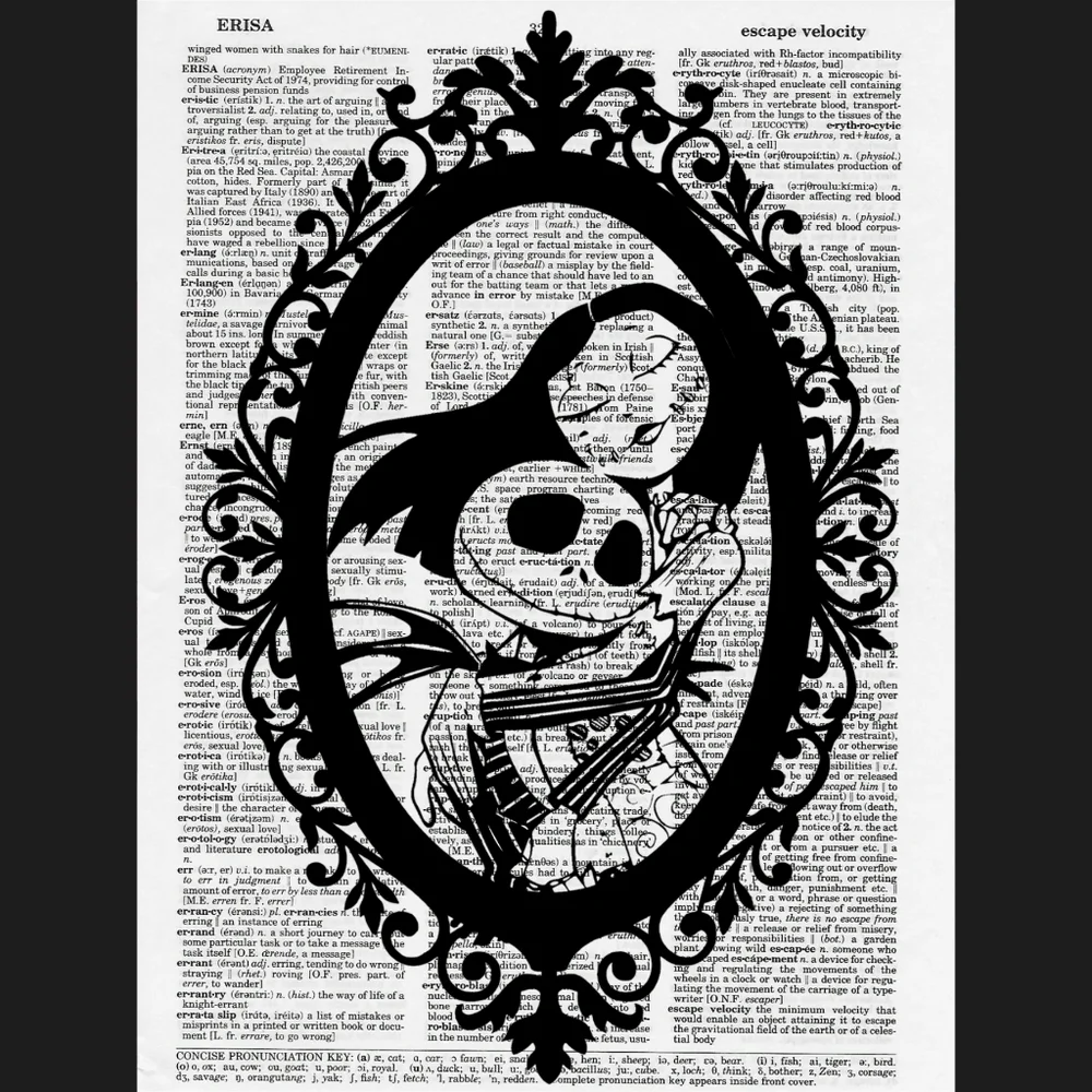 Nightmare Before Christmas Jack Sally Art Print